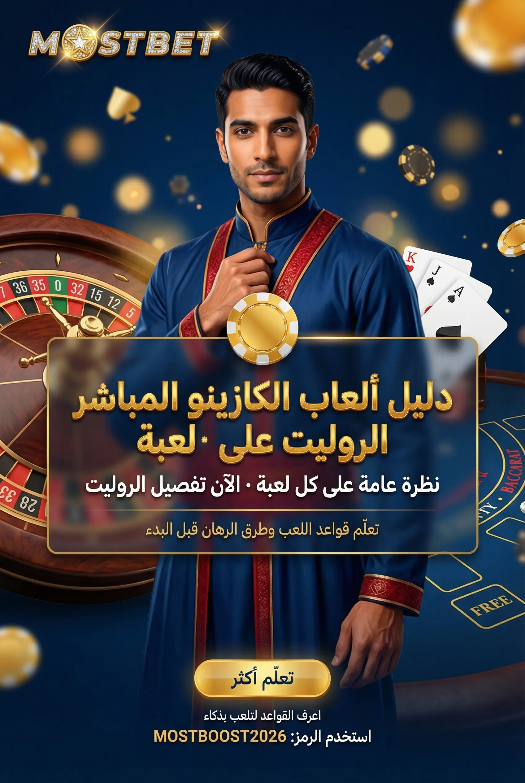 تفاصيل ألعاب الكازينو المباشر في Mostbet